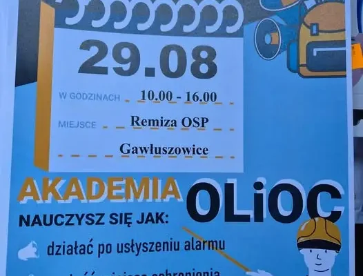 Akademia OLiOC w Gawłuszowicach: naucz się reagować na alarmy