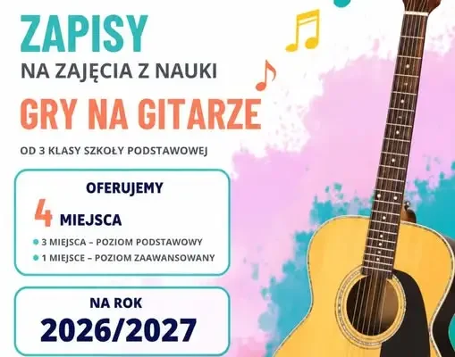 Nauka gry na gitarze w GOK Borowa – zostały ostatnie wolne miejsca