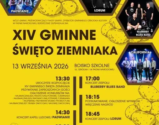 XIV Gminne Święto Ziemniaka w Padwi Narodowej – program i atrakcje