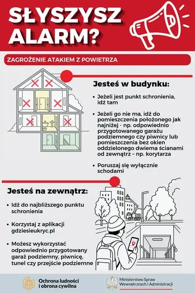 MSWiA instruuje, jak reagować na alert RCB i syreny alarmowe