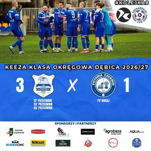 Victoria Czermin przegrywa w Starej Jastrząbce 1:3 w 8. kolejce