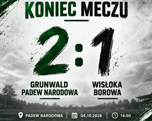 LUKS Grunwald Padew Narodowa wygrywa z Wisłoką Borowa 2:1