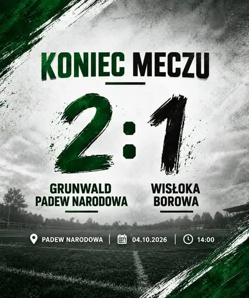 LUKS Grunwald Padew Narodowa wygrywa z Wisłoką Borowa 2:1