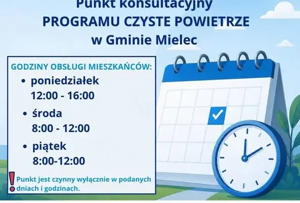 Nowe godziny obsługi Punktu „Czyste Powietrze” w Urzędzie Gminy Mielec