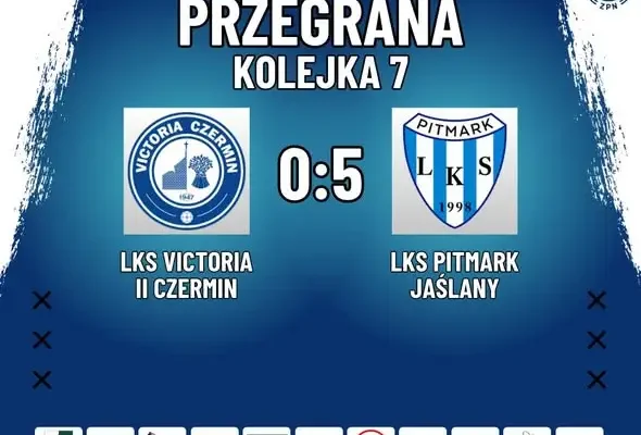 LKS Victoria II Czermin przegrywa u siebie z LKS Pitmark Jaślany 0:5