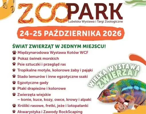 ZOOPARK 2026 w Lublinie – jesienna edycja pełna zwierzęcych atrakcji