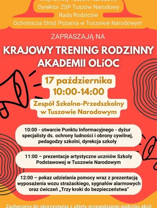 Krajowy Trening Rodzinny Akademii OLiOC w Tuszowie Narodowym – 17 października