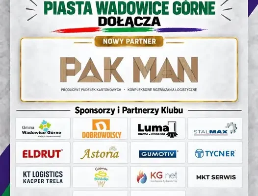 PAKMAN z Mielca nowym partnerem klubu LKS Piast Wadowice Górne