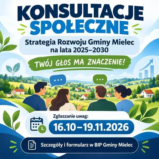 Gmina Mielec zaprasza do konsultacji społecznych Strategii Rozwoju na lata 2025–2030