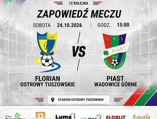 Piast Wadowice Dolne jedzie po punkty do Ostrowów Tuszowskich