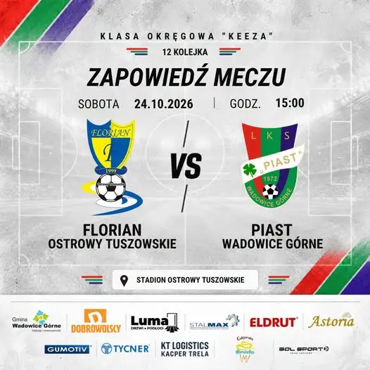 Piast Wadowice Dolne jedzie po punkty do Ostrowów Tuszowskich
