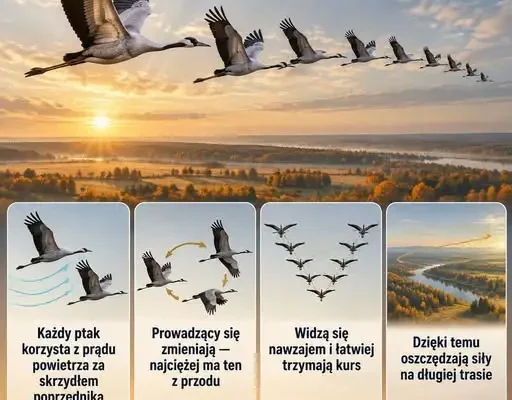 Klucz ptaków – aerodynamiczny majstersztyk natury