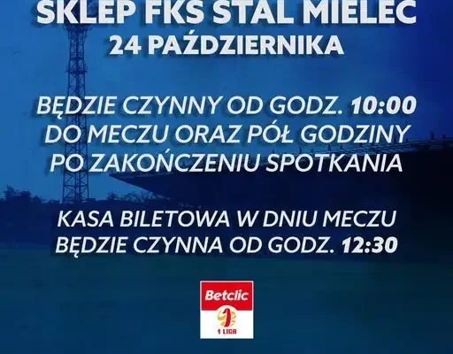 Mecz Stali Mielec z Bruk-Bet Termalicą: informacje organizacyjne dla kibiców