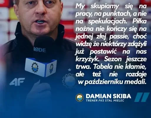 Stal Mielec przed meczem z GKS Katowice: konferencja trenera Skiby