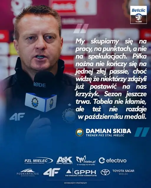 Stal Mielec przed meczem z GKS Katowice: konferencja trenera Skiby