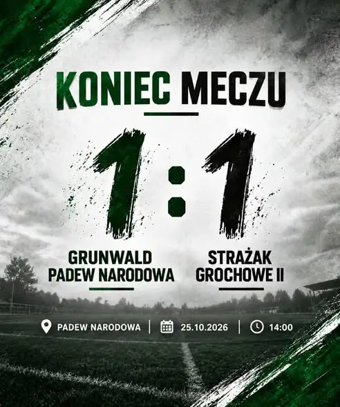 Remis 1:1 w Padwi. Grunwald podzielił się punktami ze Strażakiem Grochowe
