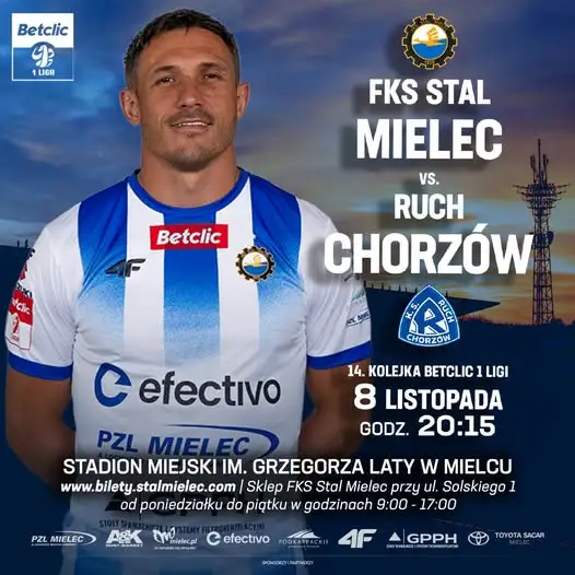 Stal Mielec zmierzy się z Ruchem Chorzów. Bilety już w sprzedaży