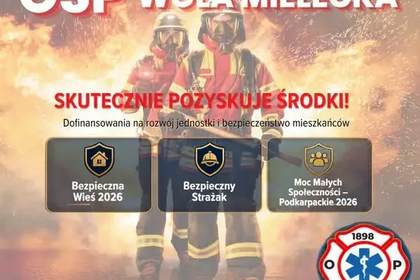 OSP Wola Mielecka z dofinansowaniem z trzech programów na bezpieczeństwo