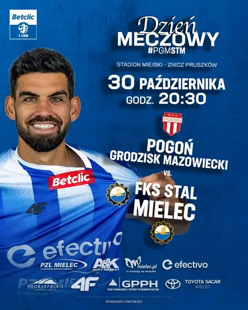 Pogoń Grodzisk Mazowiecki zagra w Pruszkowie. Transmisja w TVP Sport